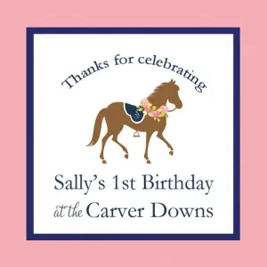 2.5 inch Square Darling Derby Sticker
