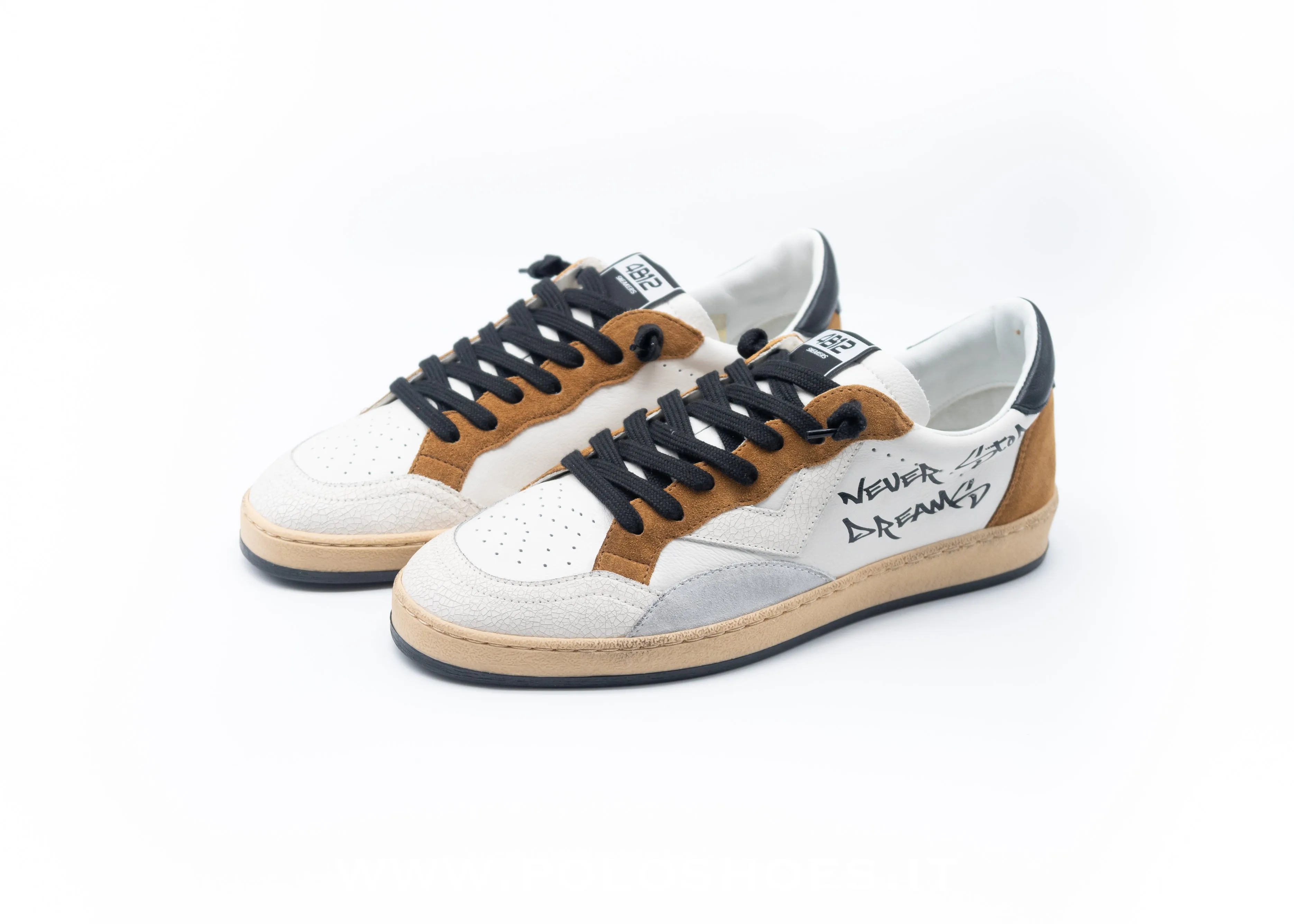 4B12- SNEAKERS PLAY BIANCO BROWN