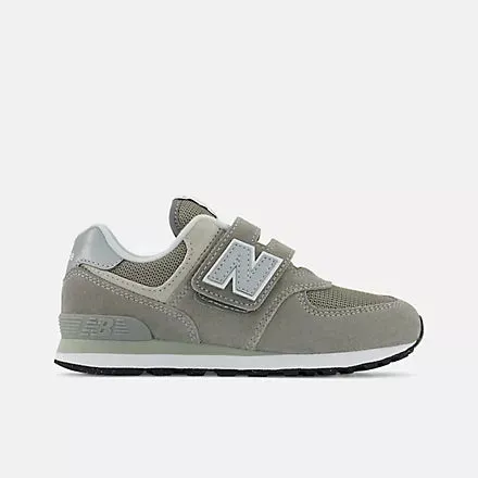 574 Core Hook & Loop Sneaker (Grey   White)