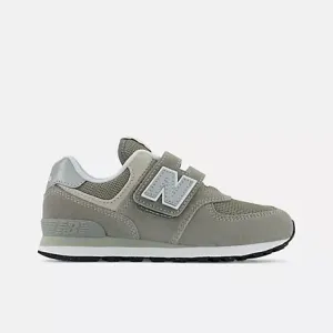 574 Core Hook & Loop Sneaker (Grey   White)