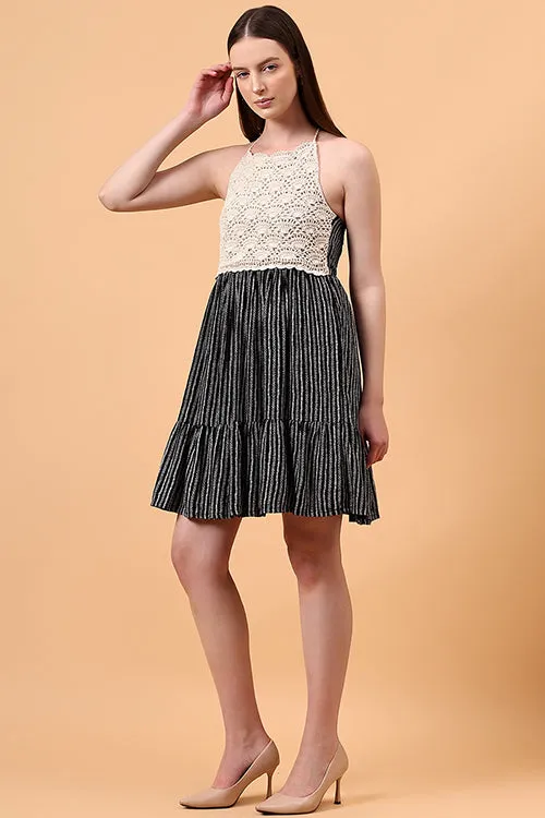 Ajoobaa Boho "Vintage" Cross Back Short Dress