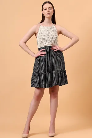Ajoobaa Boho "Vintage" Cross Back Short Dress
