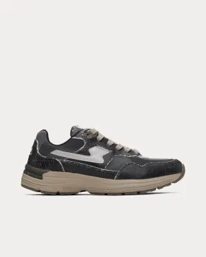 Amiel S-Strike Geo-Merged Cordura Black Low Top Sneakers