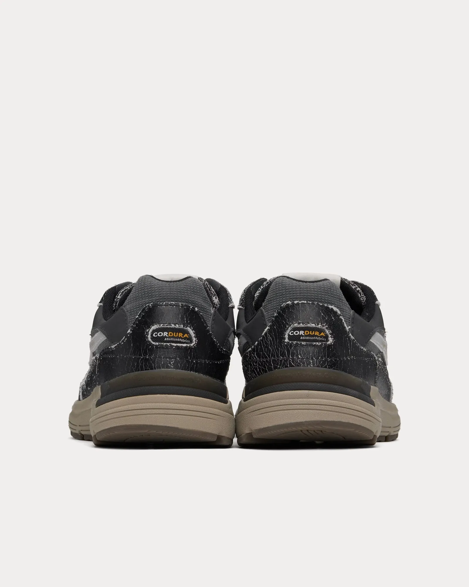 Amiel S-Strike Geo-Merged Cordura Black Low Top Sneakers