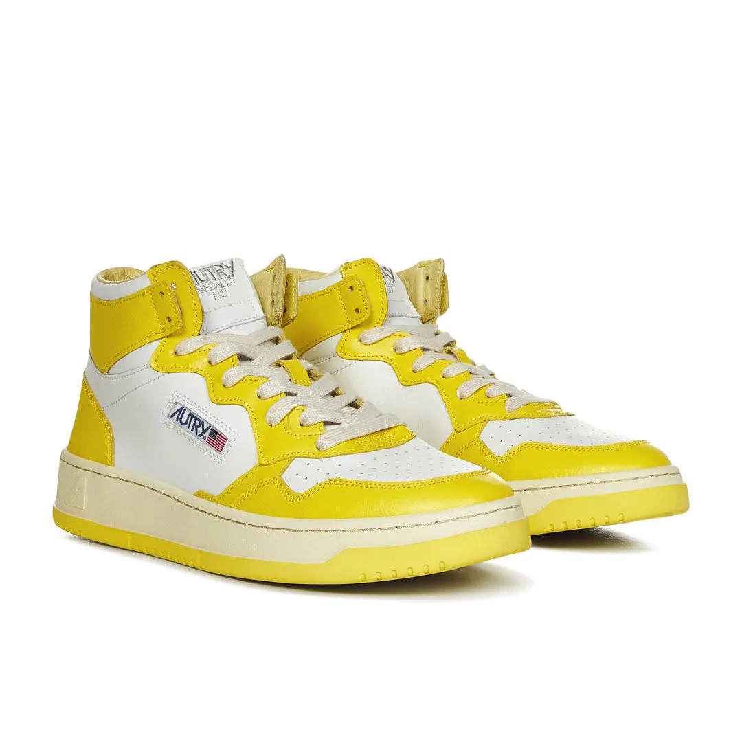 AUTRY Medalist Mid top Sneakers - hvid / gul
