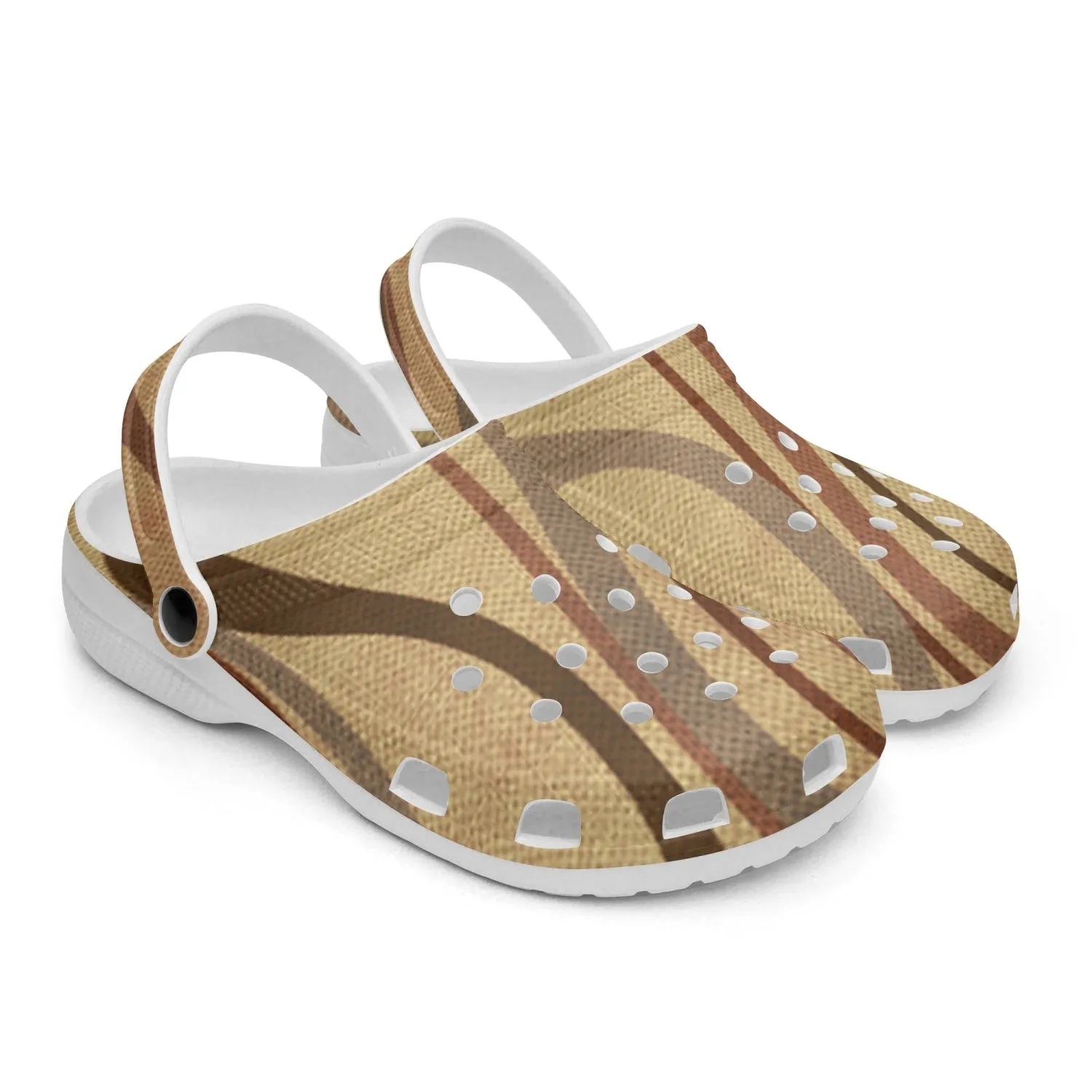 Autumn Stripes  All Over Printed Clogs