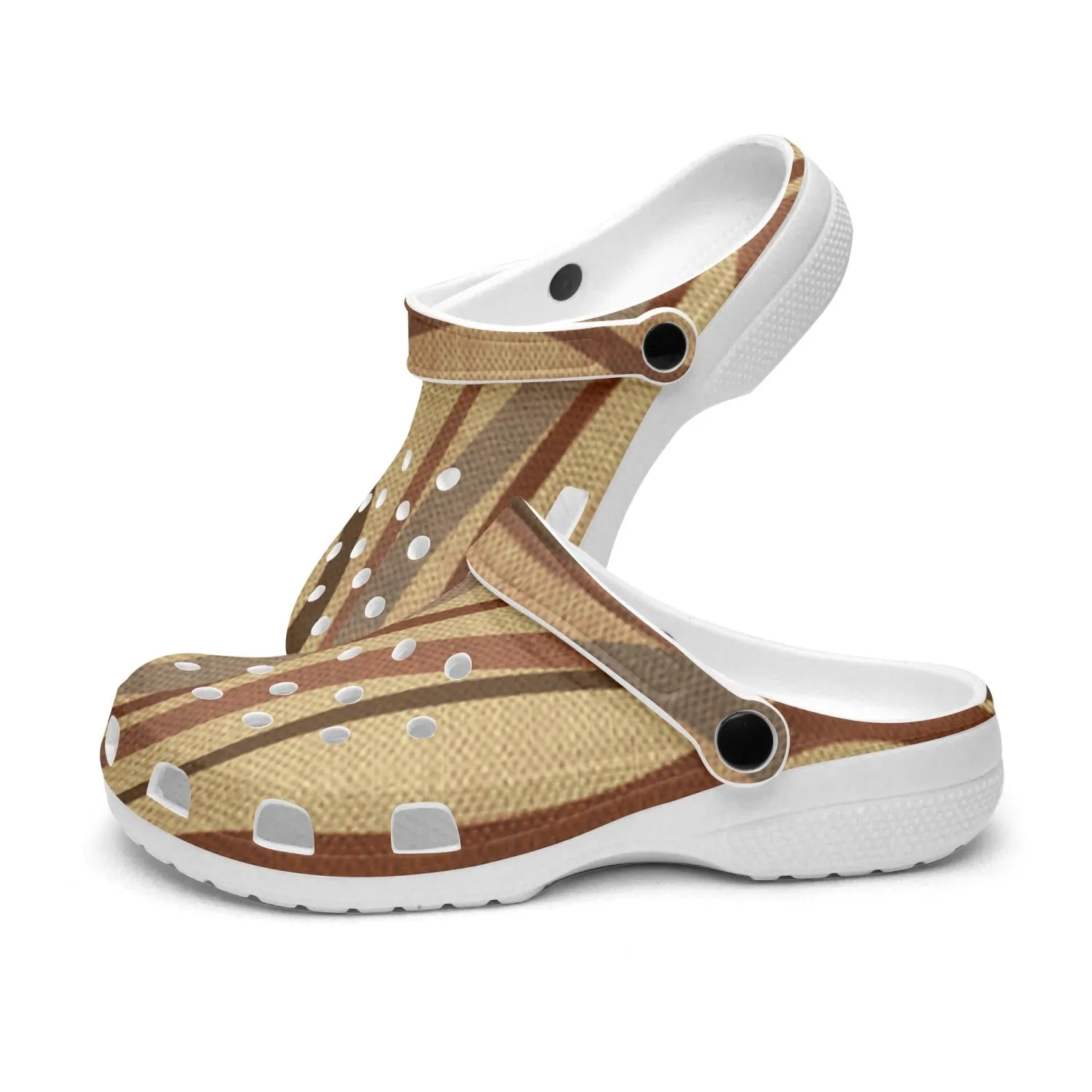 Autumn Stripes  All Over Printed Clogs