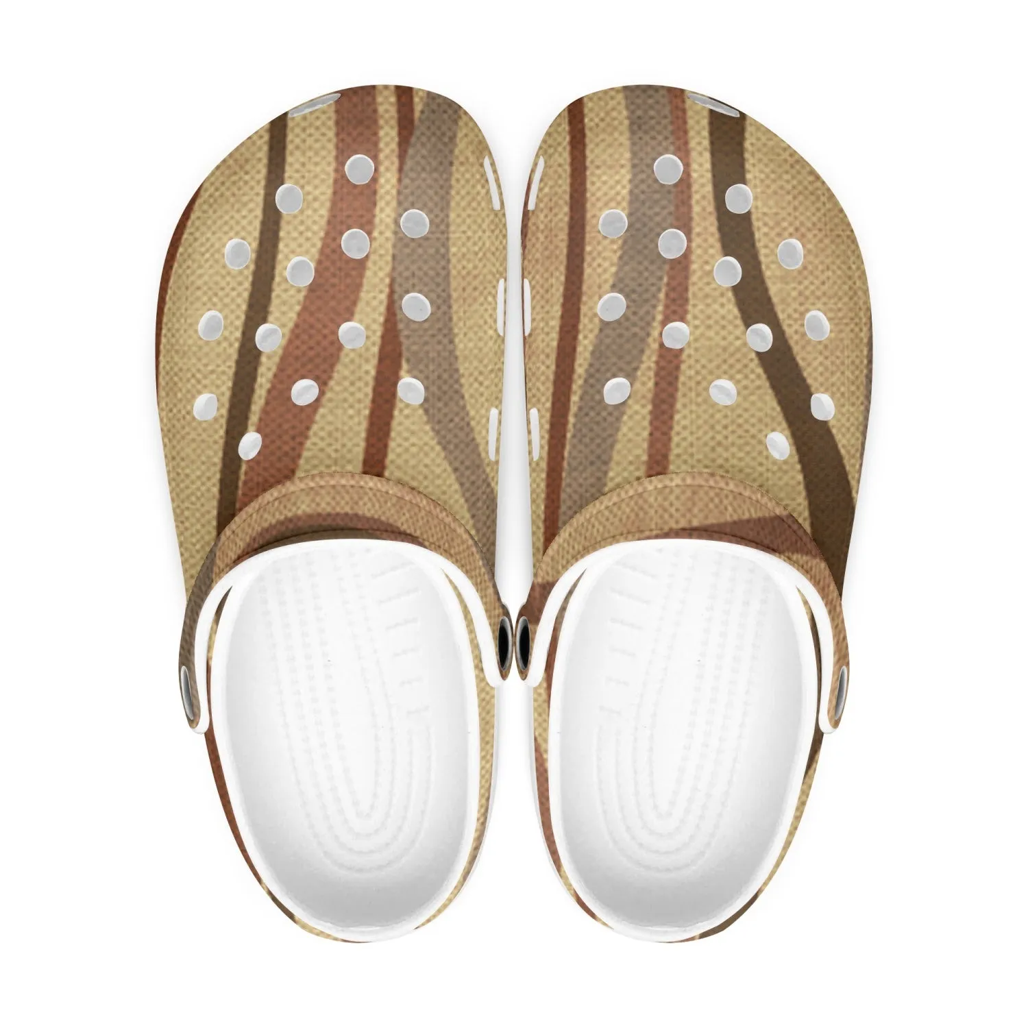 Autumn Stripes  All Over Printed Clogs