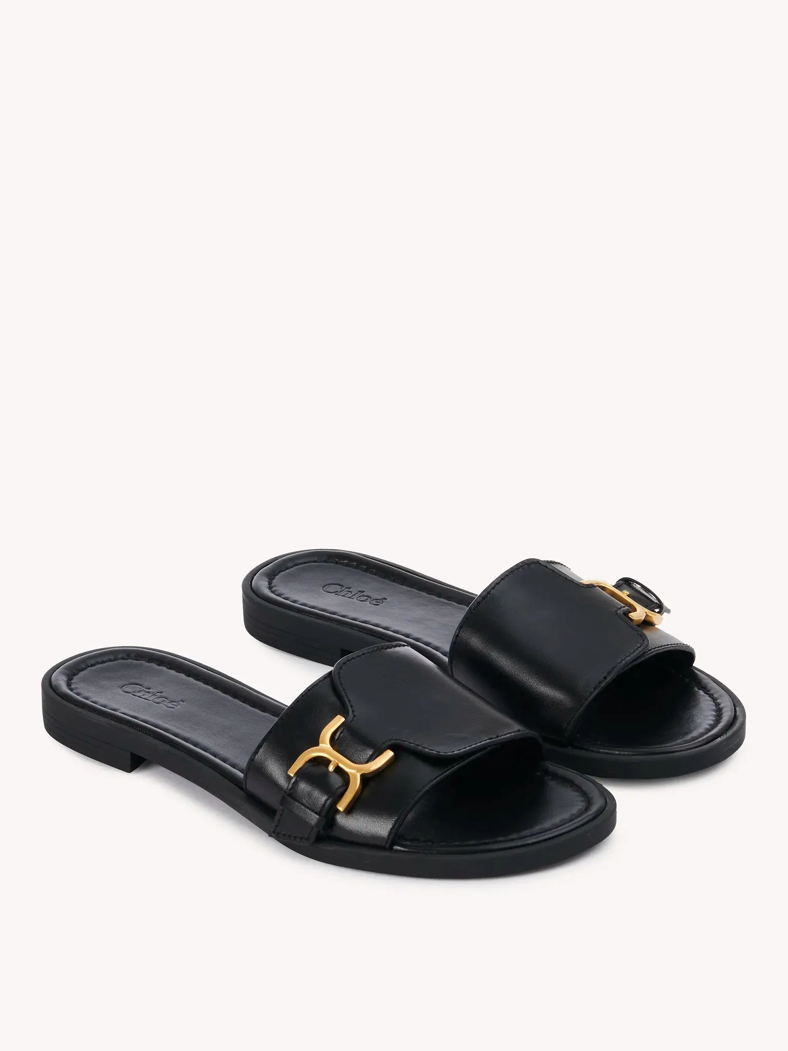CHLOÉ MARCIE SLIDES BLACK