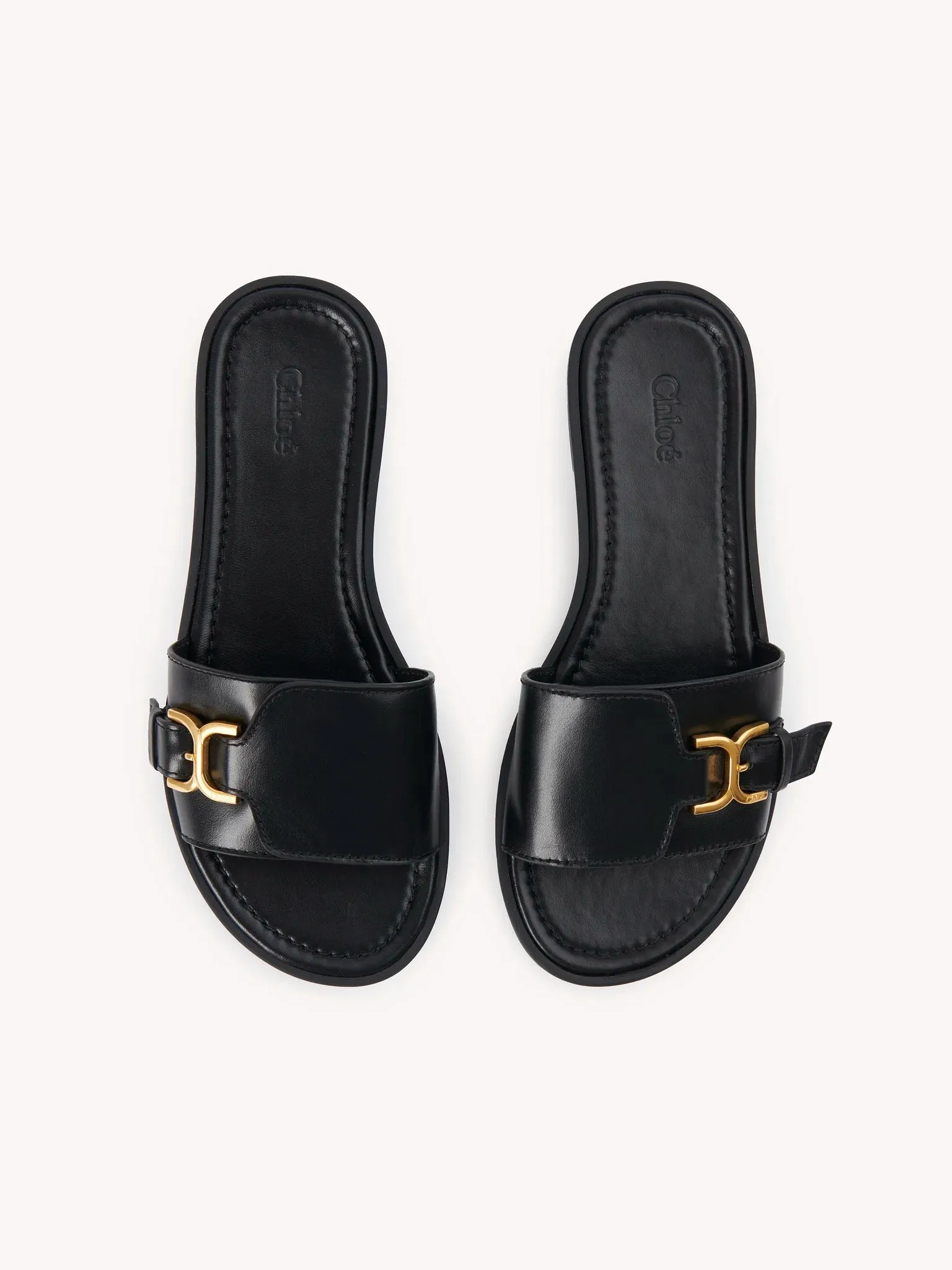 CHLOÉ MARCIE SLIDES BLACK