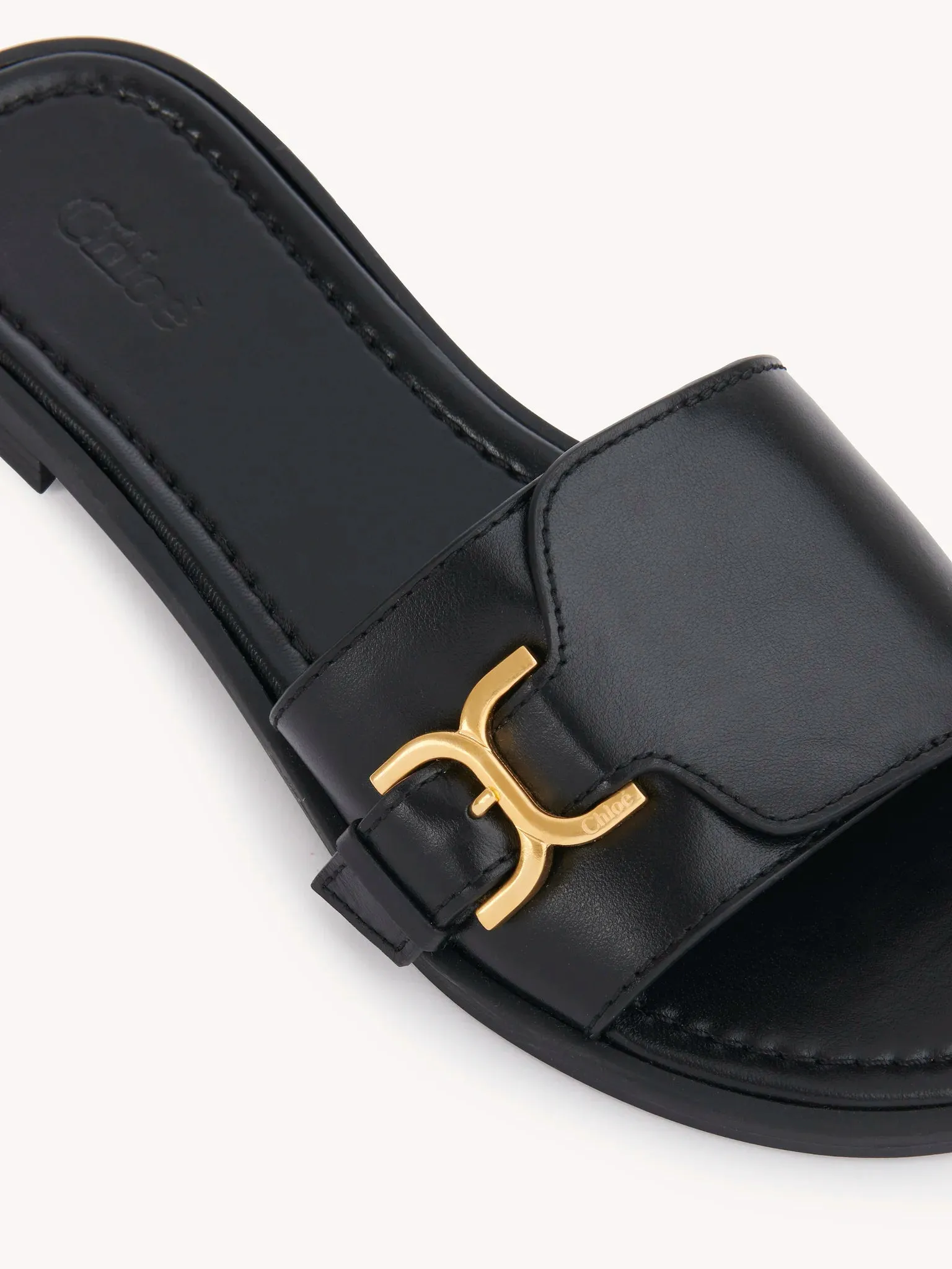 CHLOÉ MARCIE SLIDES BLACK
