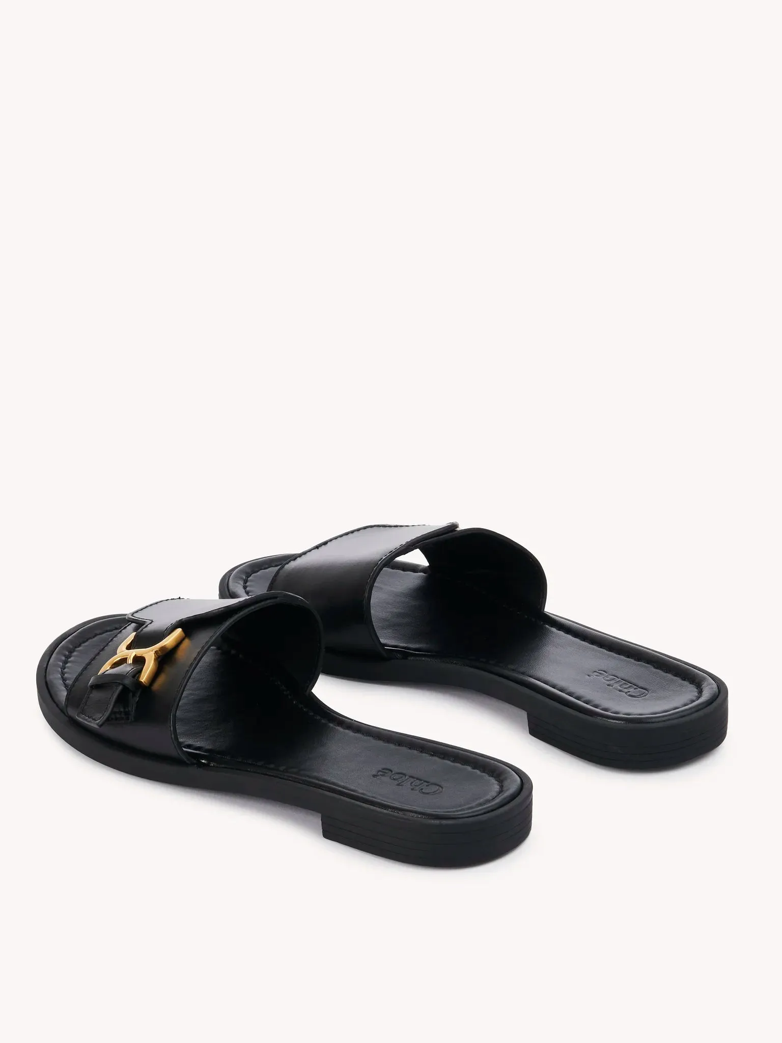 CHLOÉ MARCIE SLIDES BLACK