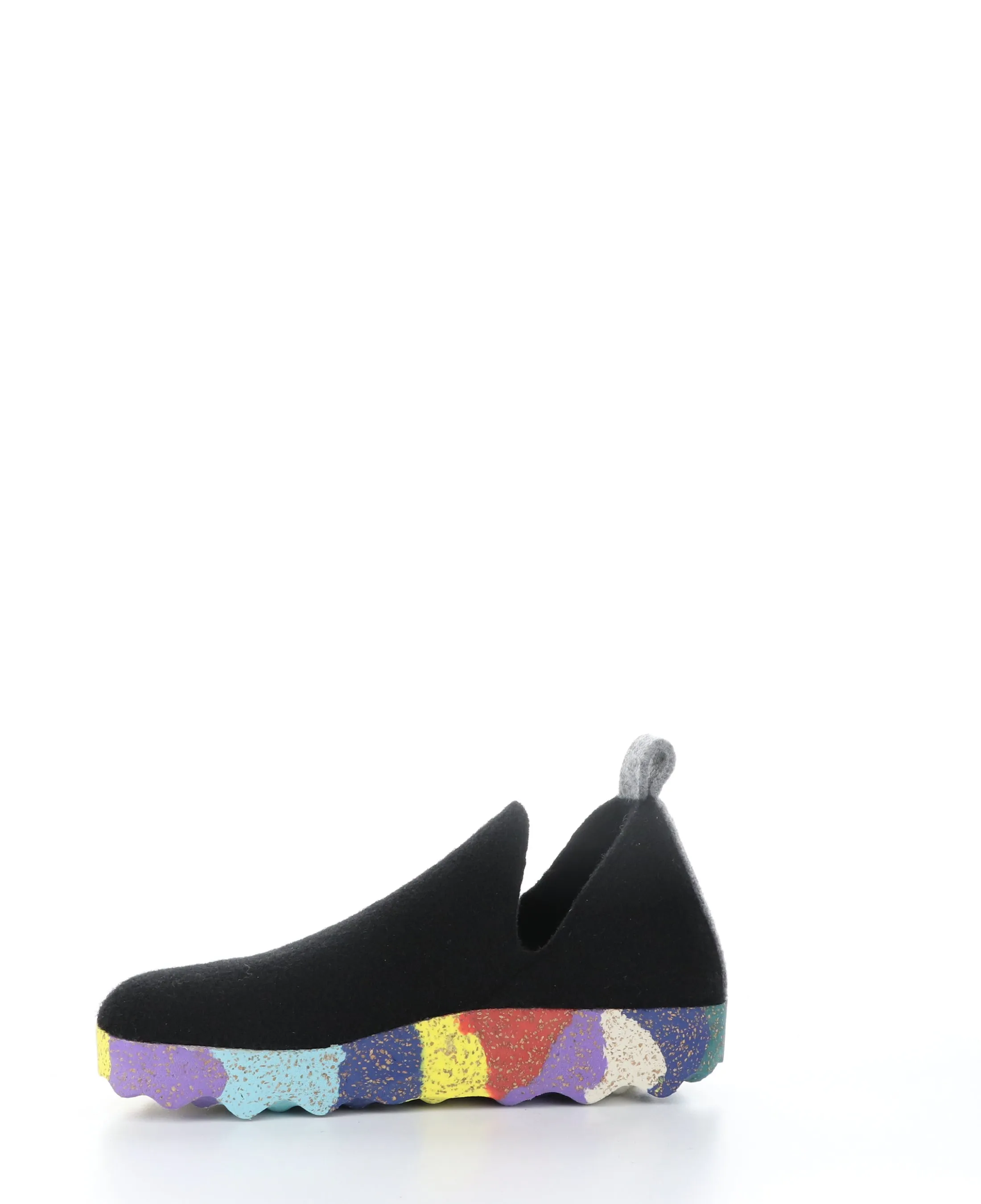 CITY003ASP Black/Multi Round Toe Shoes|CITY003ASP Chaussures �� Bout Rond in Noir
