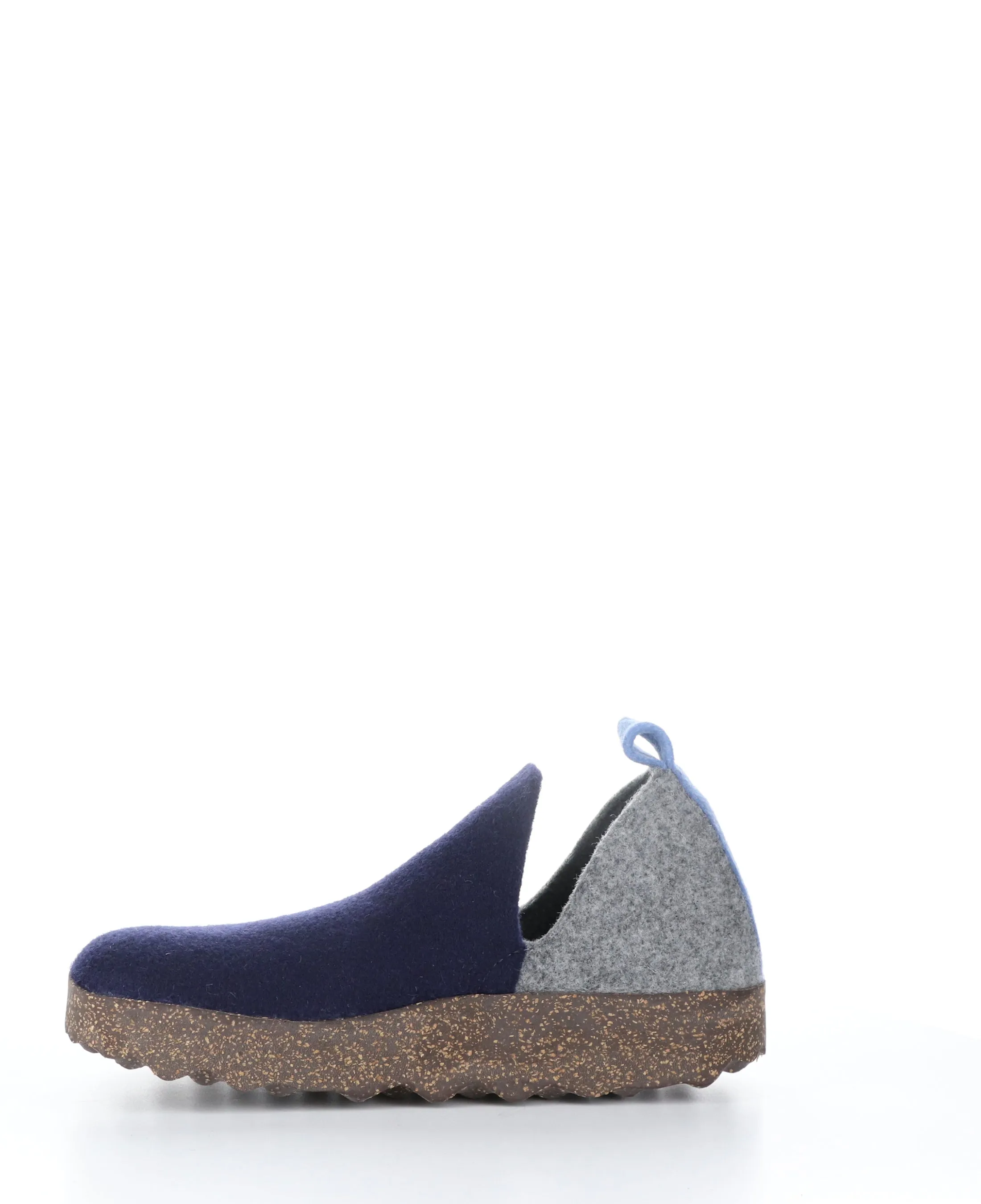 CITY086ASP Navy/Conc/Bblue Round Toe Shoes|CITY086ASP Chaussures �� Bout Rond in Bleu