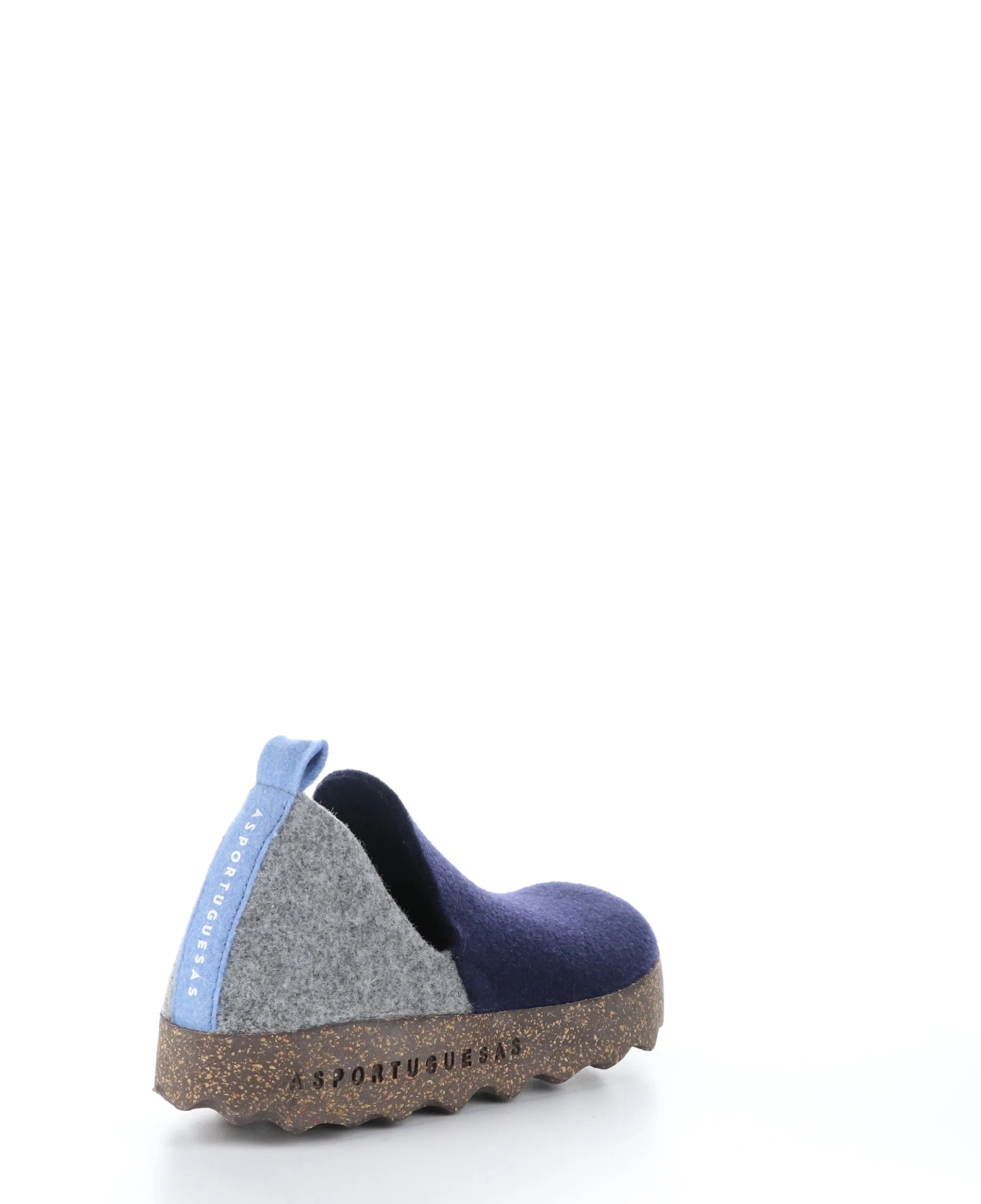 CITY086ASP Navy/Conc/Bblue Round Toe Shoes|CITY086ASP Chaussures �� Bout Rond in Bleu