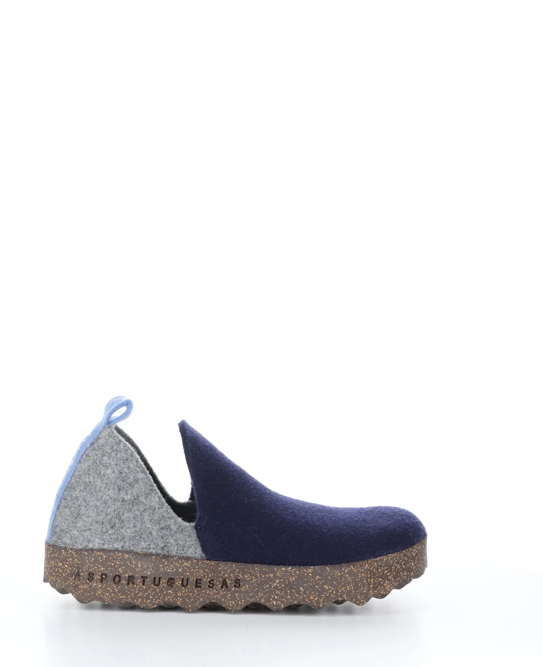 CITY086ASP Navy/Conc/Bblue Round Toe Shoes|CITY086ASP Chaussures �� Bout Rond in Bleu