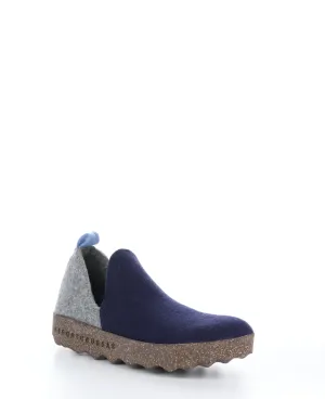 CITY086ASP Navy/Conc/Bblue Round Toe Shoes|CITY086ASP Chaussures �� Bout Rond in Bleu