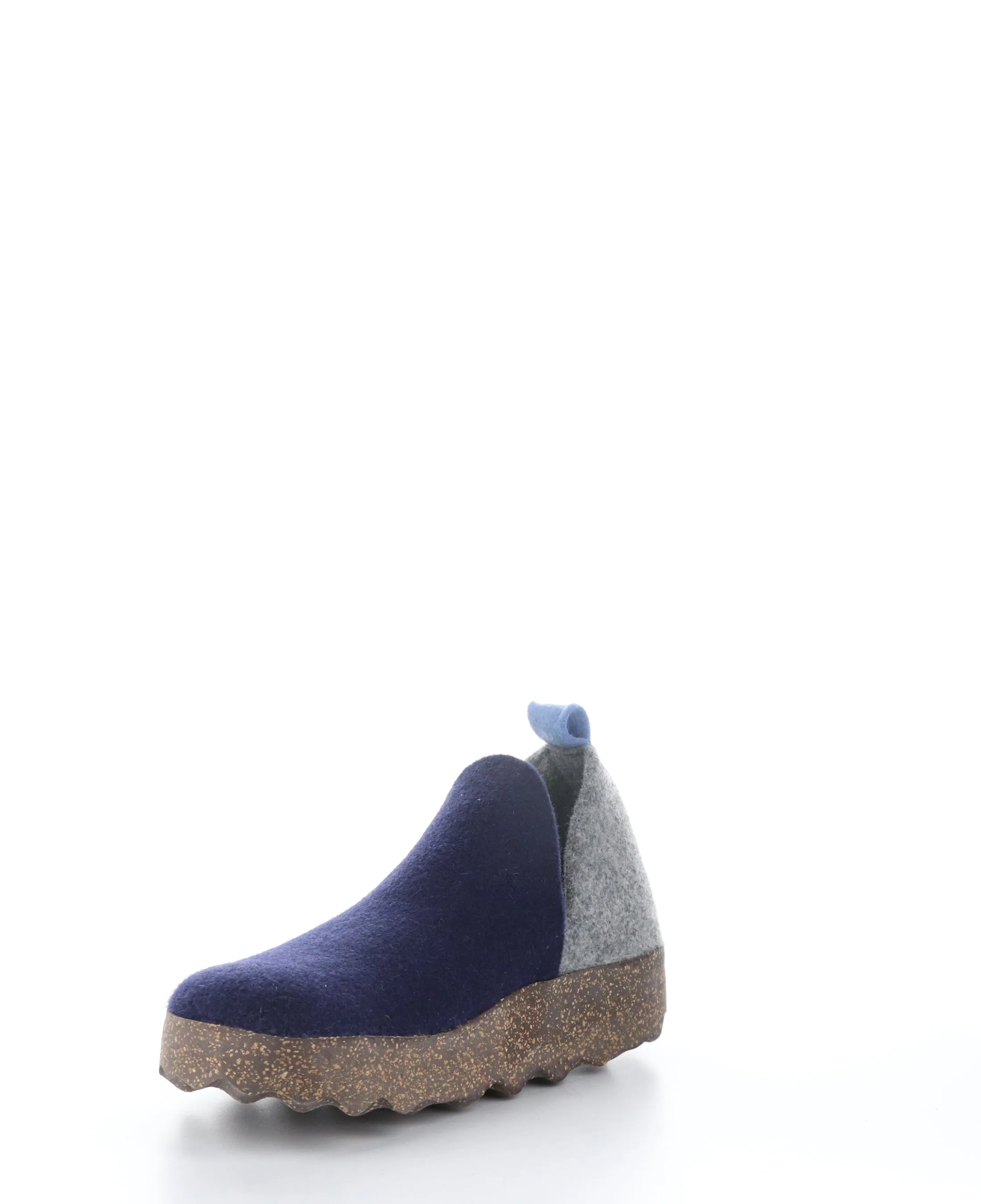 CITY086ASP Navy/Conc/Bblue Round Toe Shoes|CITY086ASP Chaussures �� Bout Rond in Bleu