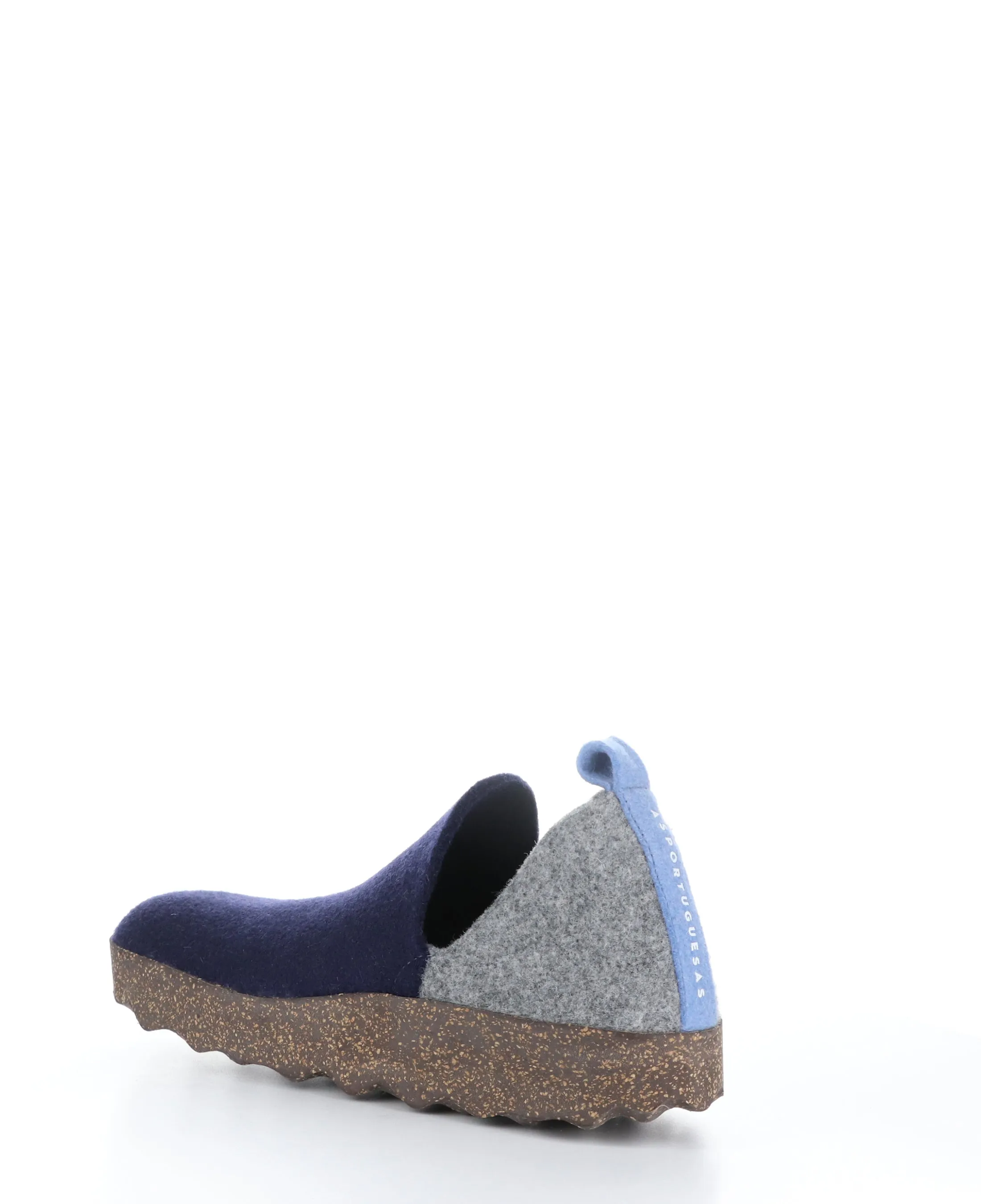 CITY086ASP Navy/Conc/Bblue Round Toe Shoes|CITY086ASP Chaussures �� Bout Rond in Bleu