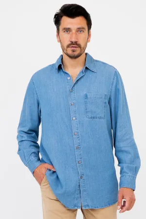 Cory Men's Shirt, Tencel Denim