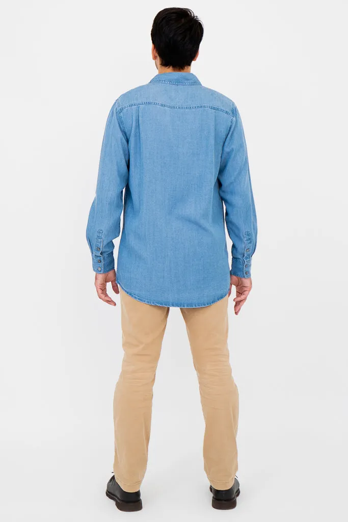 Cory Men's Shirt, Tencel Denim