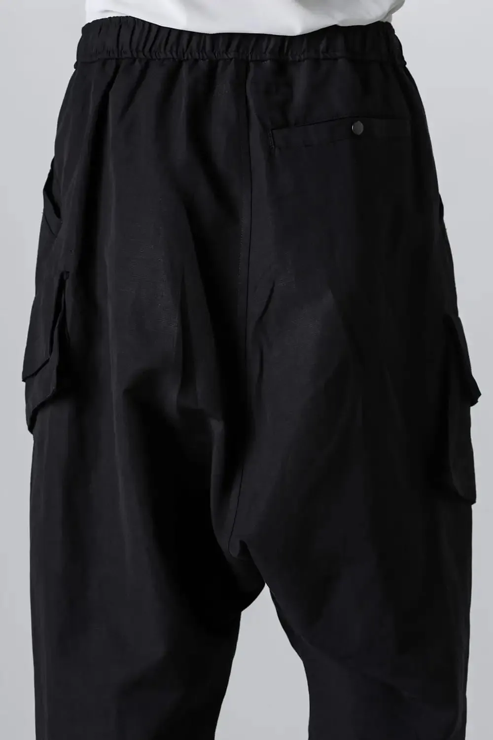 Cotton / Linen Poplin Cargo Crotch Pants