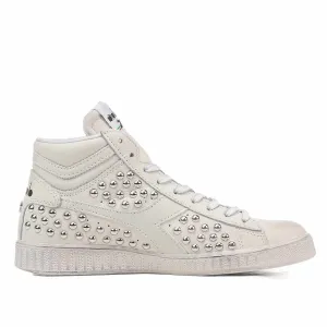 Diadora Game High bianche con Borchie