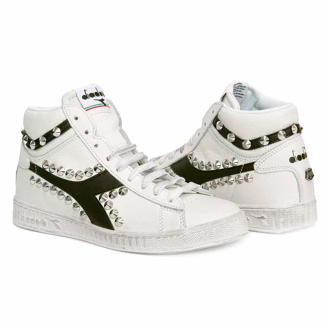 Diadora Game High con Borchie a Cono  - Nere