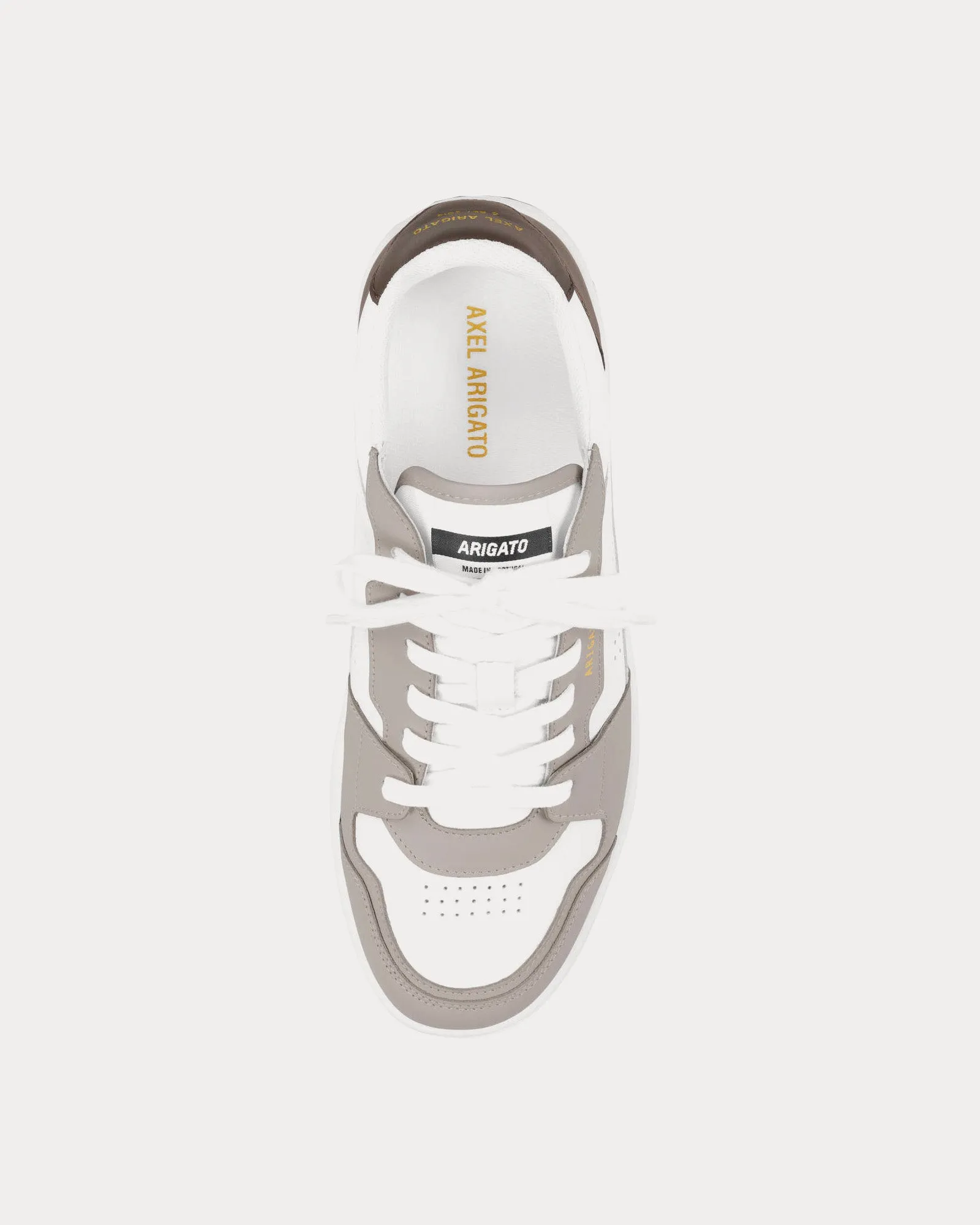 Dice Lo White / Dark Brown Low Top Sneakers