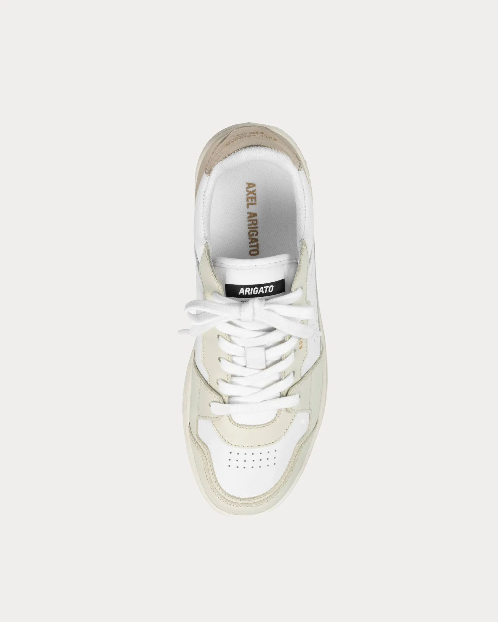Dice Lo White / Gold Low Top Sneakers