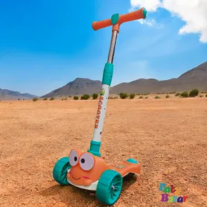Easy Folodable Kid Scooty With Light - Orange