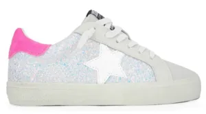 Gail White Glitter Sneakers