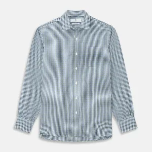 Green and Blue Cotton Multi Check Weekend Fit Finch Shirt