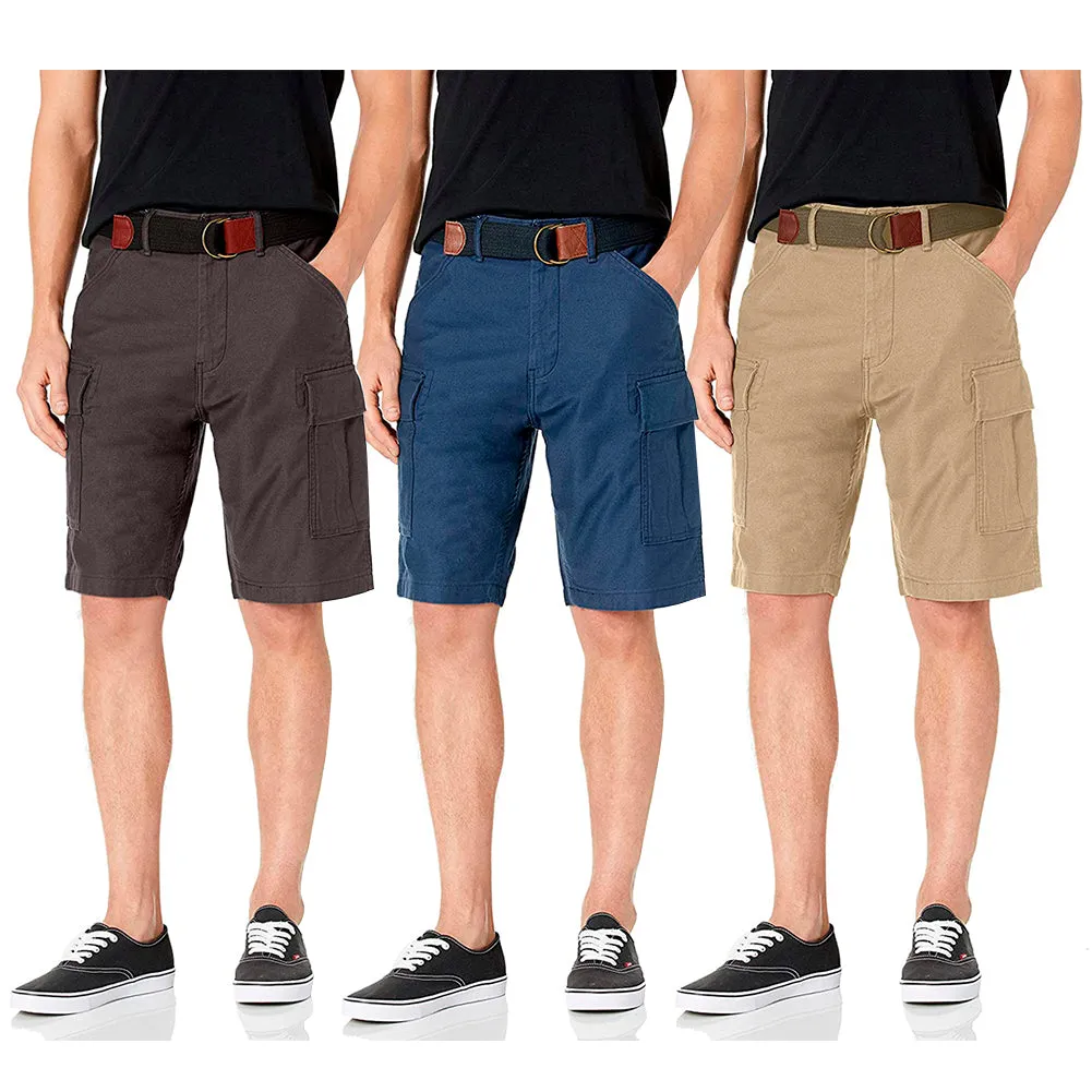 Levi's Men's Shorts Fort Cargo Casual Cotton Belted Waist Multi Pocket Shorts