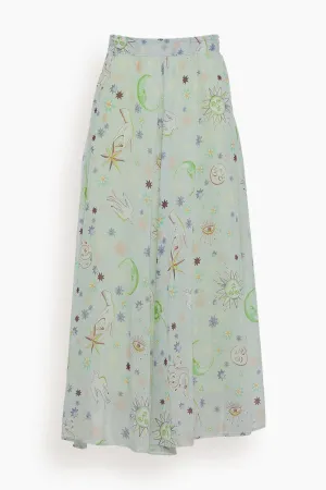 Love Alchemy Cotton Silk Voile Skirt in Paradise