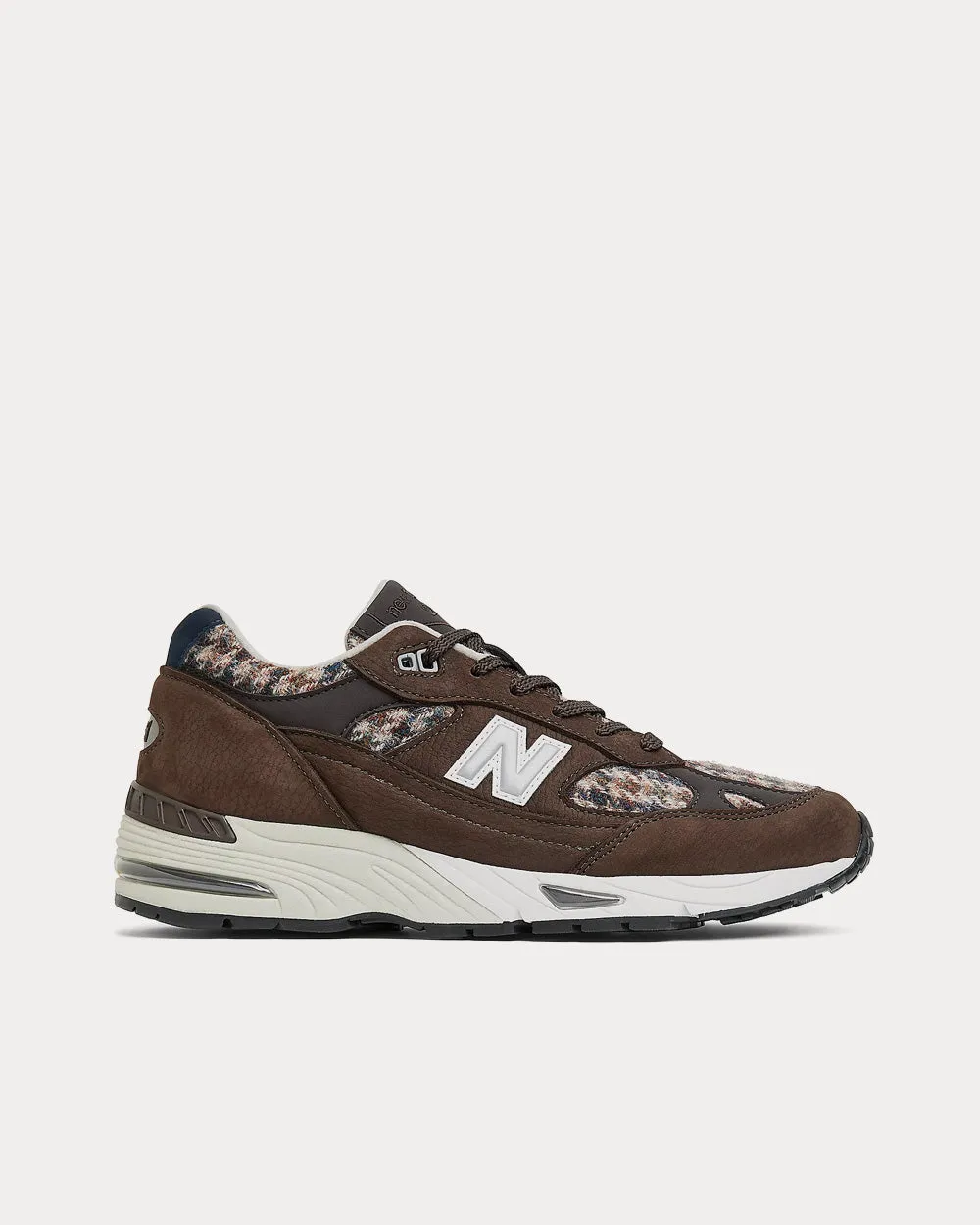 Made in UK 991  Brown with Navy & White Low Top Sneakers