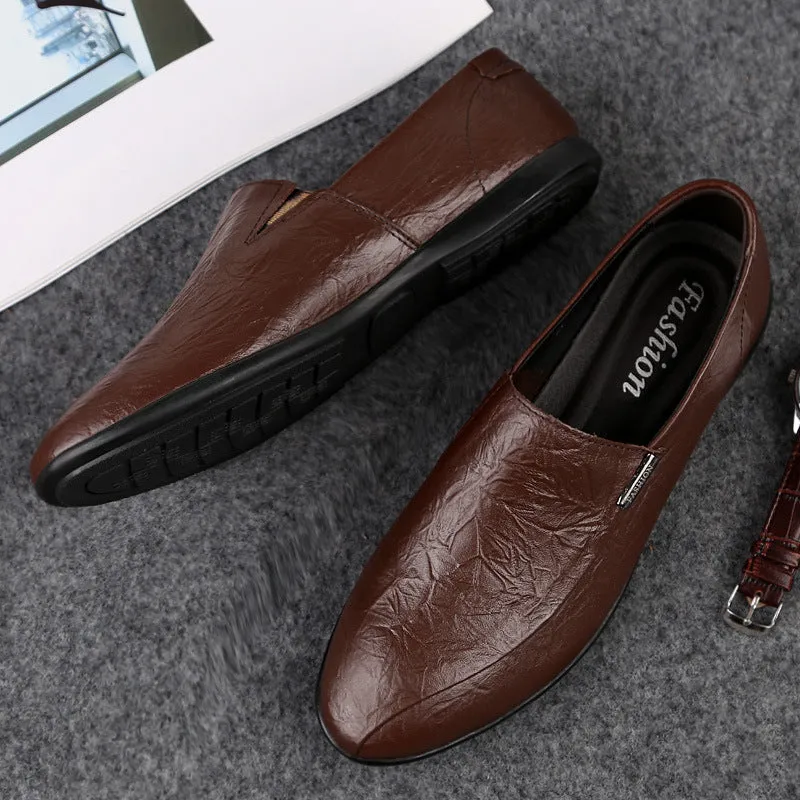 Men's Leather Low-top Trendy Casual Shoes (In Stock)