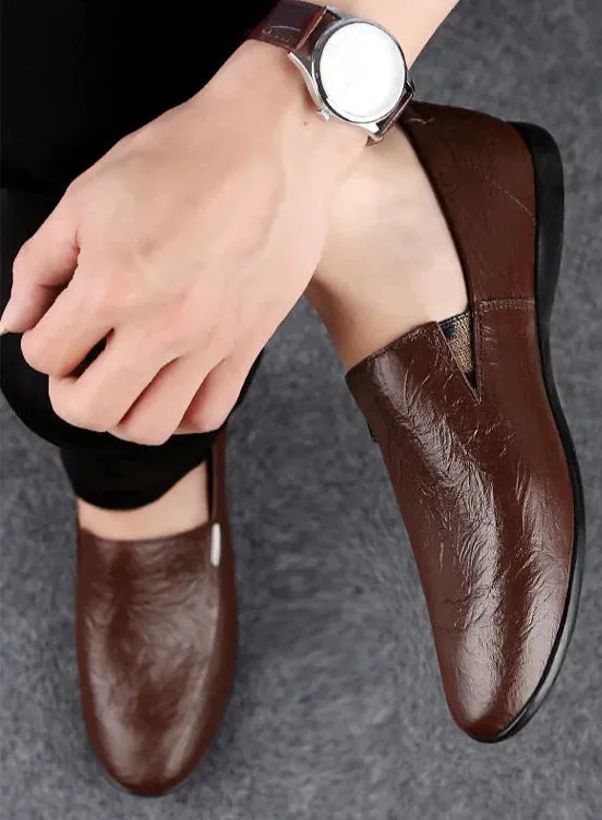 Men's Leather Low-top Trendy Casual Shoes (In Stock)