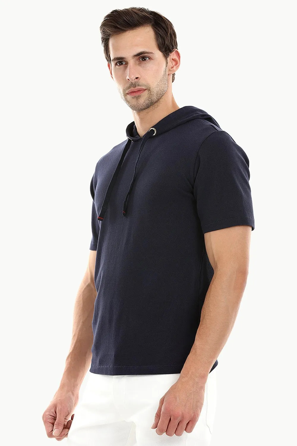 Mens Short Sleeve Hooded T-Shirt