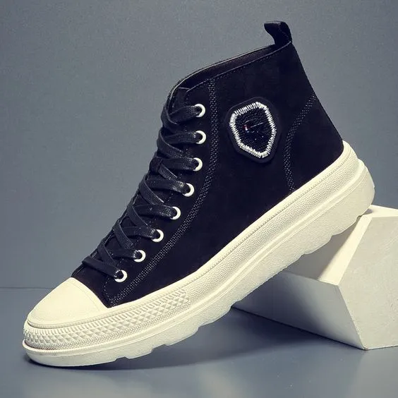 Men's Simple Style High Top Leather Martin Boots