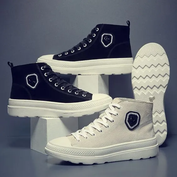 Men's Simple Style High Top Leather Martin Boots