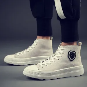 Men's Simple Style High Top Leather Martin Boots