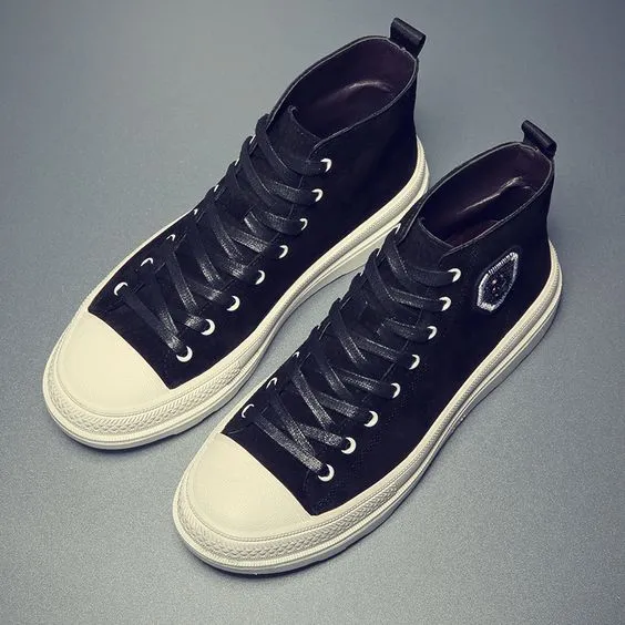 Men's Simple Style High Top Leather Martin Boots