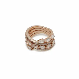 Mixed-Cut Diamond Twist Ring