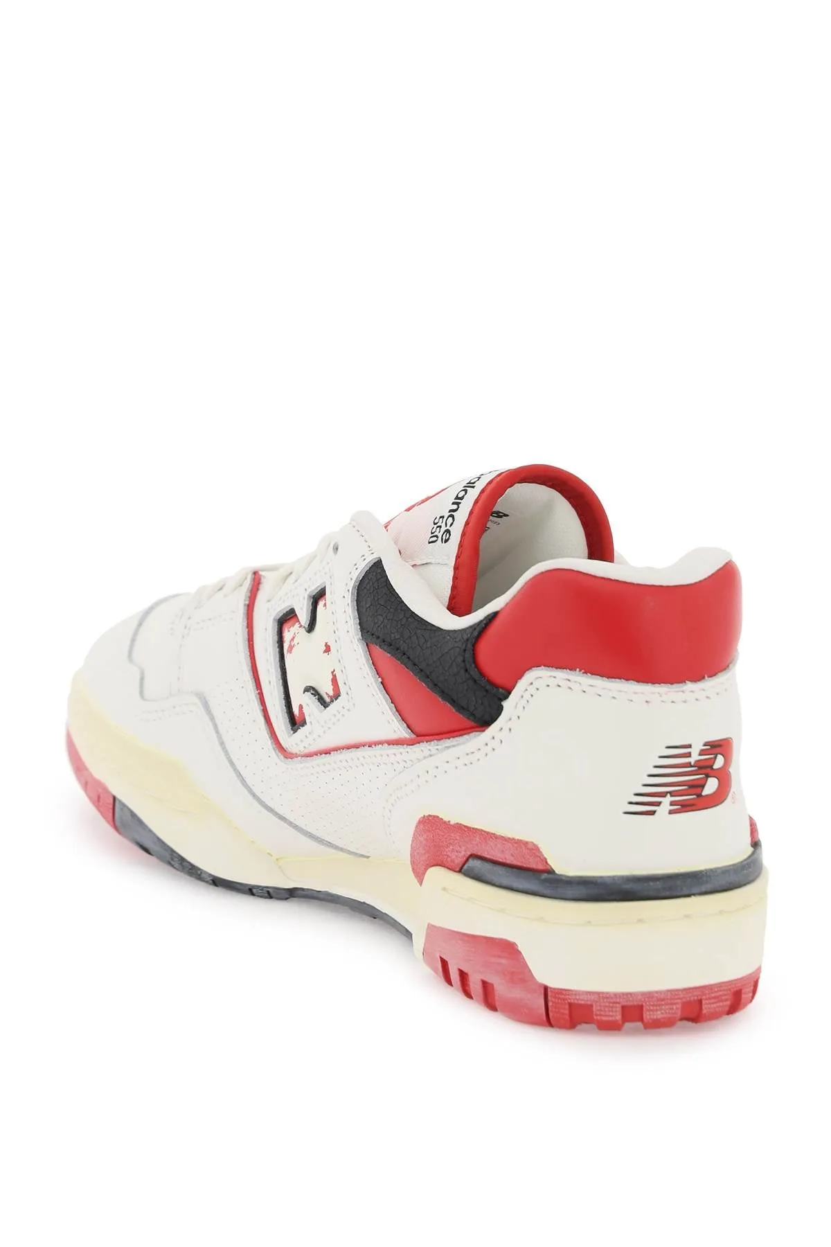 New balance vintage-effect 550 sneakers BB550VGA OFF WHITE RED