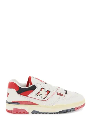 New balance vintage-effect 550 sneakers BB550VGA OFF WHITE RED