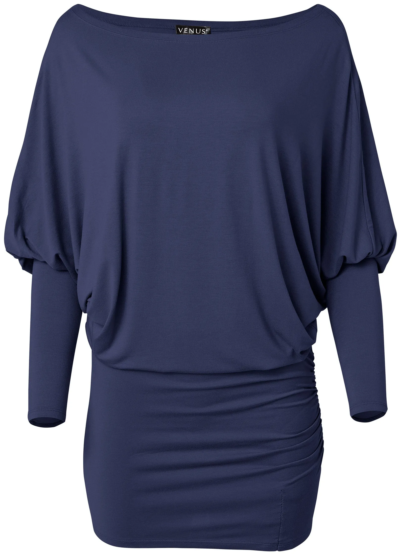 Off-Shoulder Dress - Navy