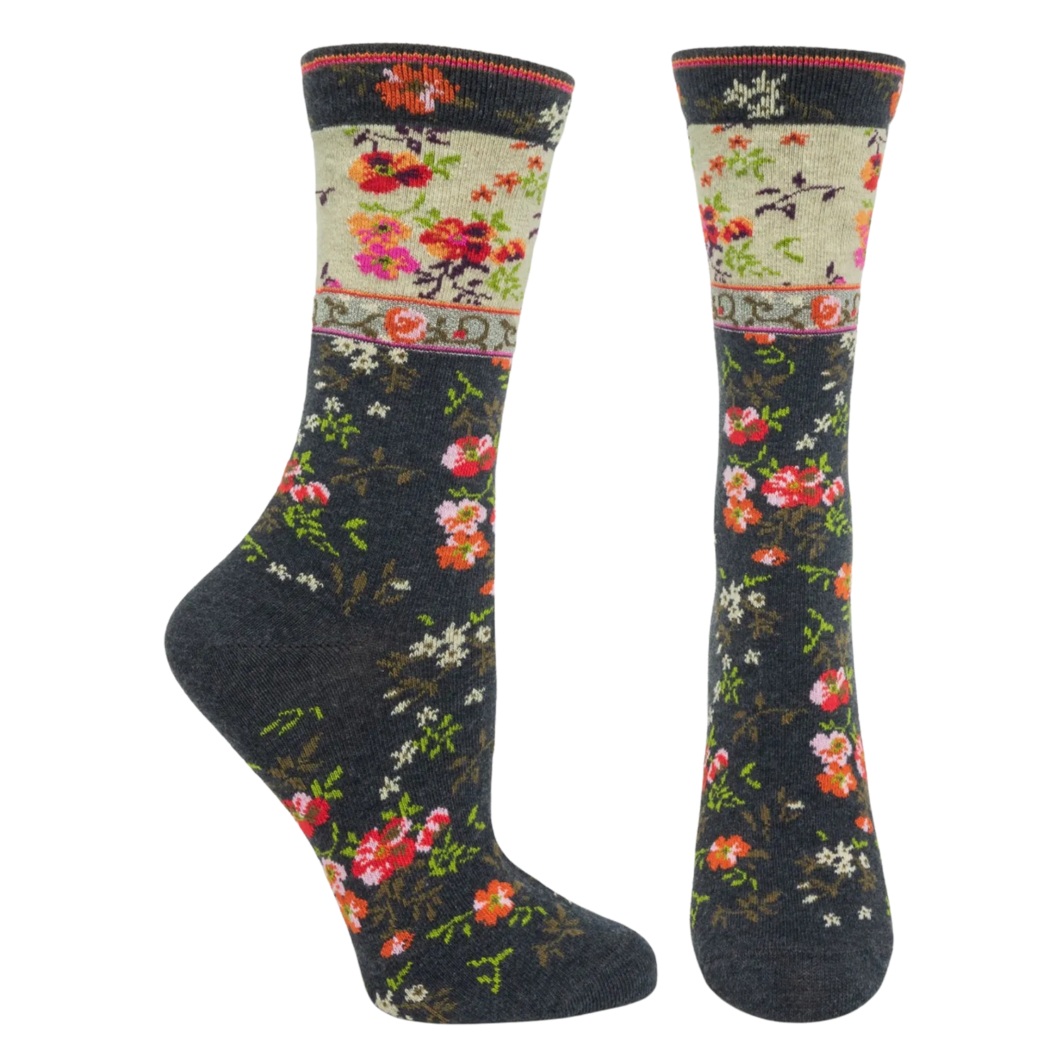Ozone Mona Linen Socks, Charcoal