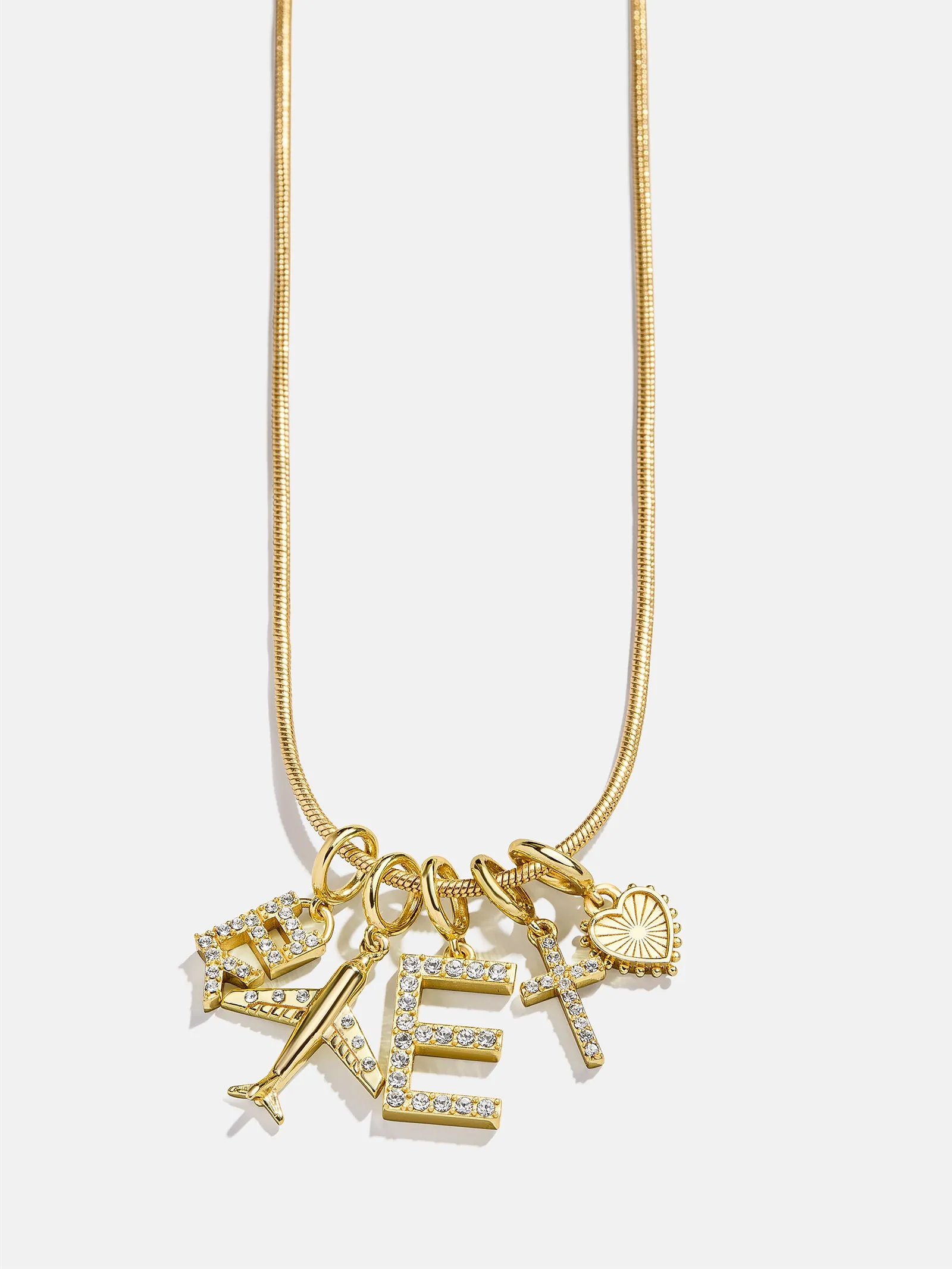Pavé Initial Cluster Charm - W