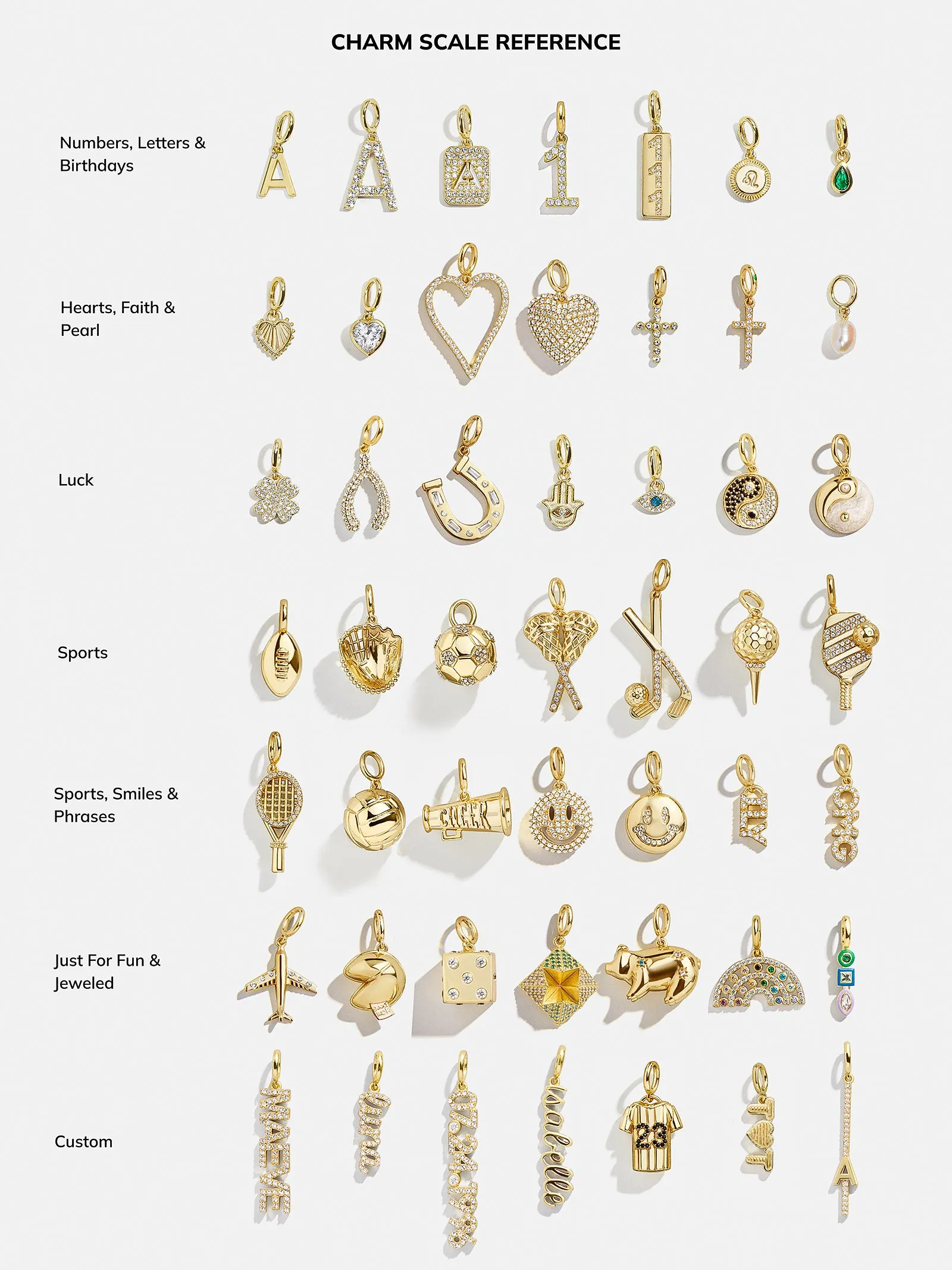 Pavé Initial Cluster Charm - W